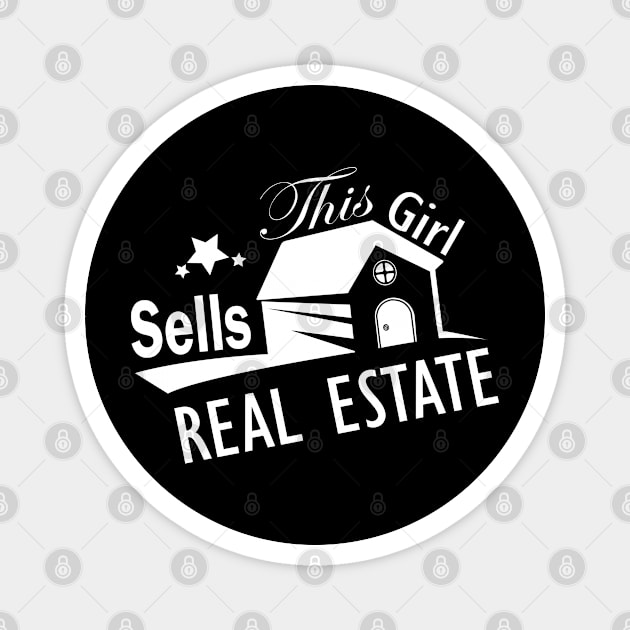 Five stars house this girl sells real estate Magnet by amazinstore